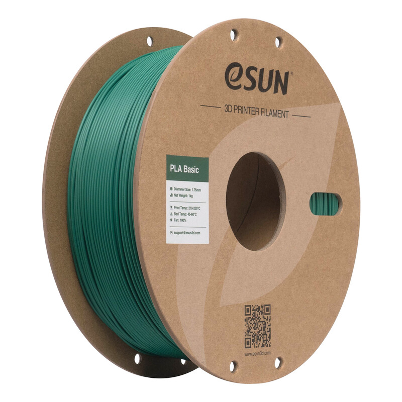 eSUN PLA-Basic 3D-printfilament 1,75 mm - Hulie groen 1 kg, Hoge snelheid & hoge kosteneffectiviteit geüpgraded PLA 3D-filament voor de meeste printers snelle levering