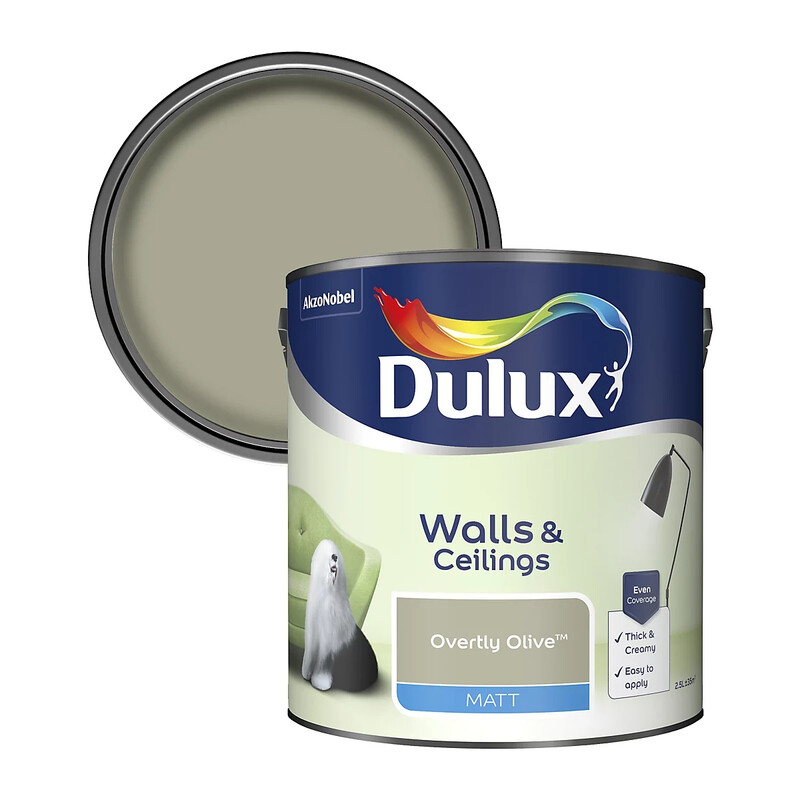 Dulux Green Matt Emulsion Paint - Overtly Olive - 2.5L
