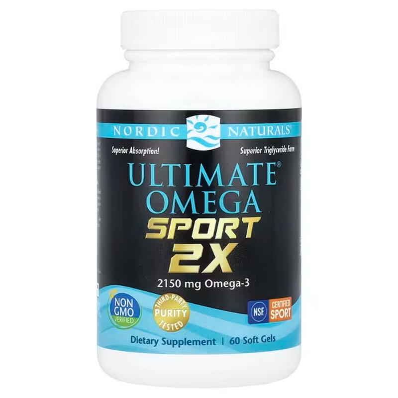 Omega 3 Fish Oil Heart Brain Ultimate 2X Sport 2150 mg - 60 Softgels