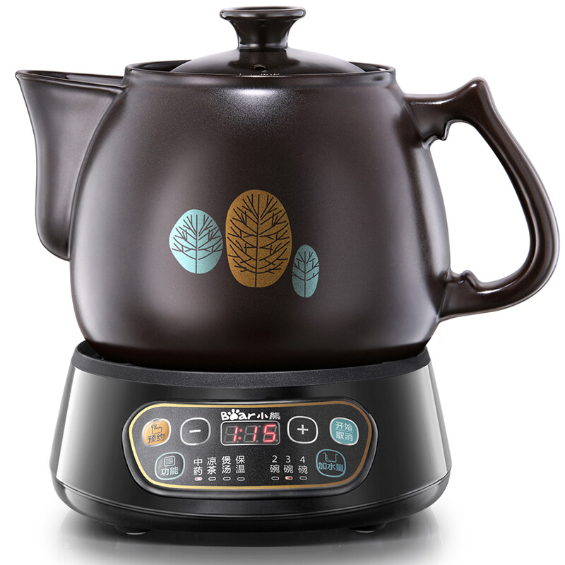 Bear 3,5 L slimme automatische kruidenkoker – met één druk Chinese kruidendecoctie, keramisch en geurvrij, bescherming tegen overkoken en droogkoken, multifunctioneel voor soep en wellness