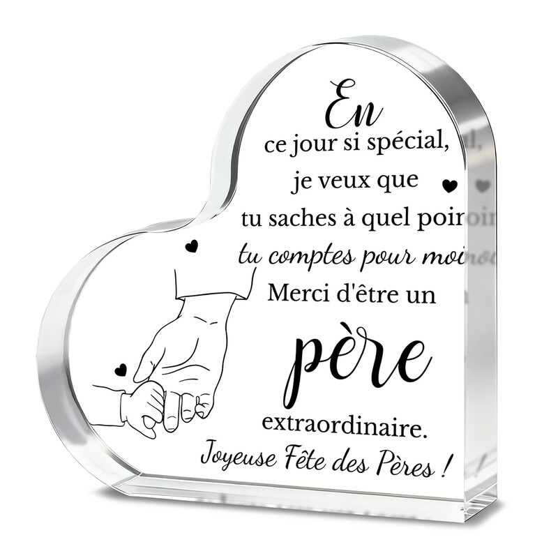 Alphynix Plaque cadeau Fête des pères en acrylique