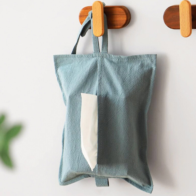1PC Portable Tissue Bags, Hanging Tissue Dispensers for Multiple Places,blue
