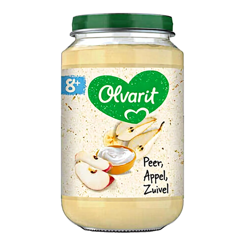 OLVARIT Fruit Snack 8maanden+ Peer Appel Yogurt 200 gr