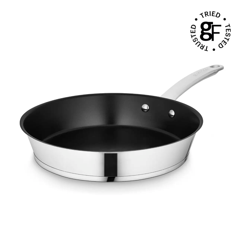 by Tower 28cm Frying Pan, Induction Compatible and Oven Safe, Stainless Steel