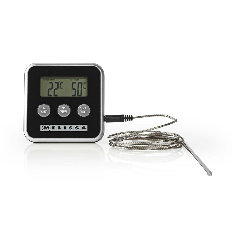 MELISSA Vleesthermometer | tot 250°C | Alarmtimer | LCD-display
