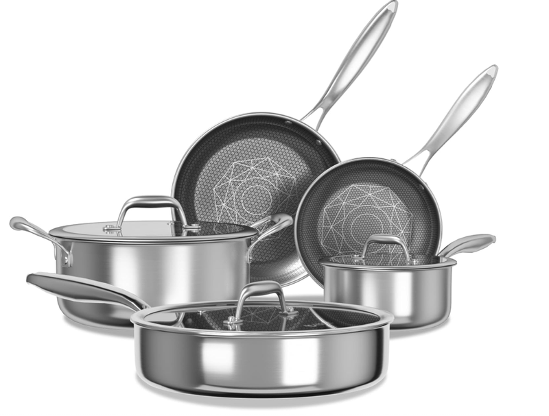 COOKER KING 8-teiliges Edelstahl-Kochgeschirr-Set