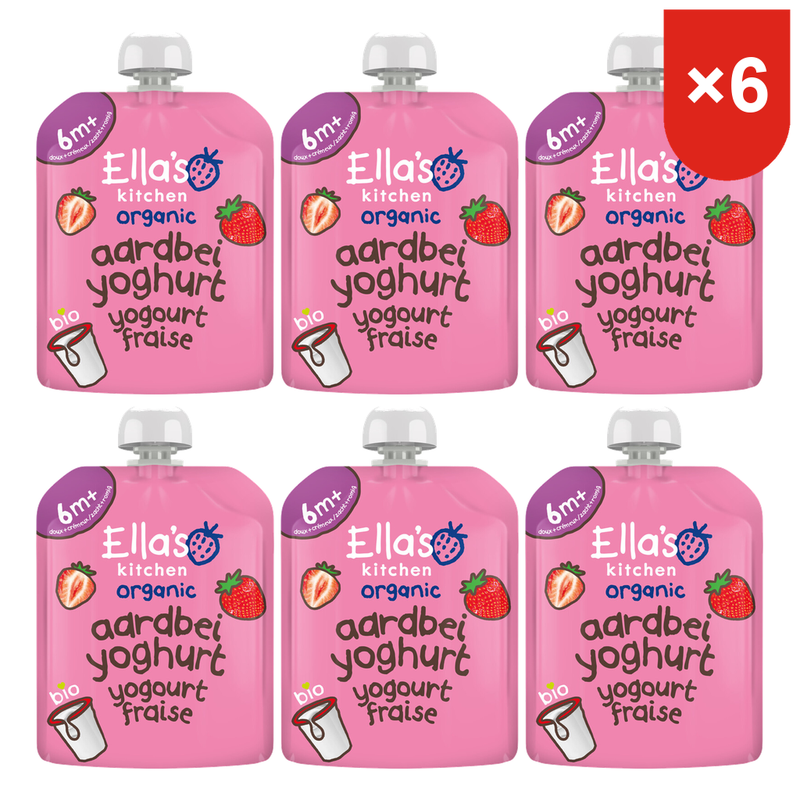 Ella's Kitchen Yaourt à la fraise façon grecque 6+M 90 g * 6