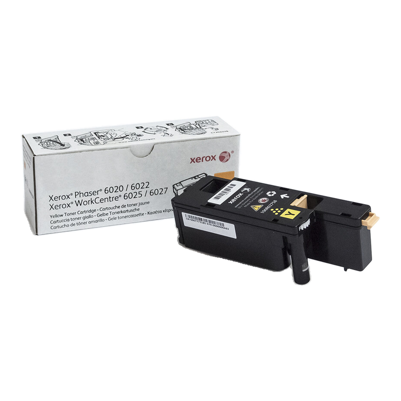 Xerox originele Phaser® 6020/6022, WorkCentre® 6025/6027 gele tonercartridge met standaardcapaciteit (1000 pagina's) - 106R02758