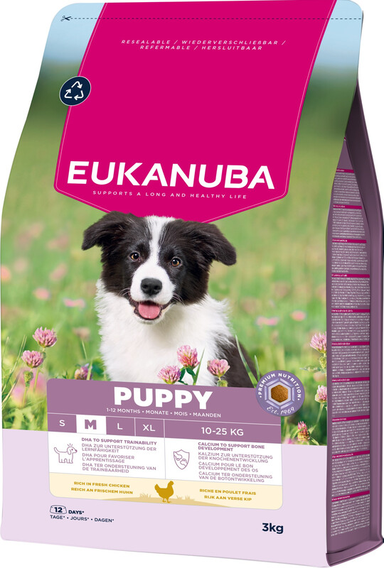 Eukanuba Life Care hondenvoer voor middelgrote puppy's met kip 3 kg