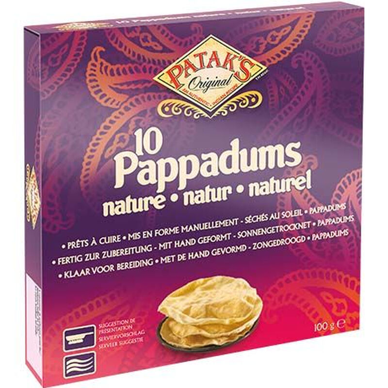 Patak's pappadum naturel 100g