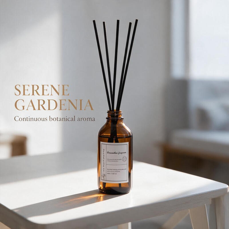 Slanke fles met reeds, gardenia, 120 ml, 1 stuk