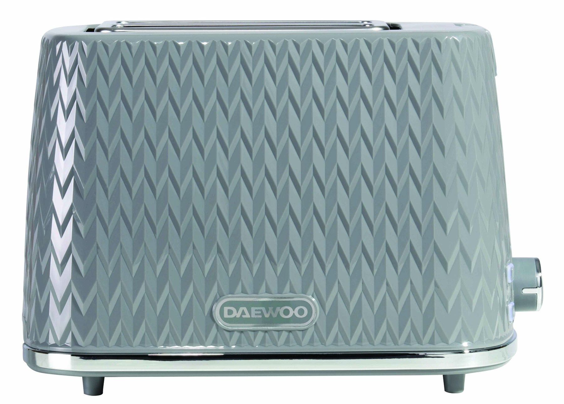 Daewoo Argyle 2 Slice Toaster, Wide Slots, Textured Dark Grey - Sda1821ge