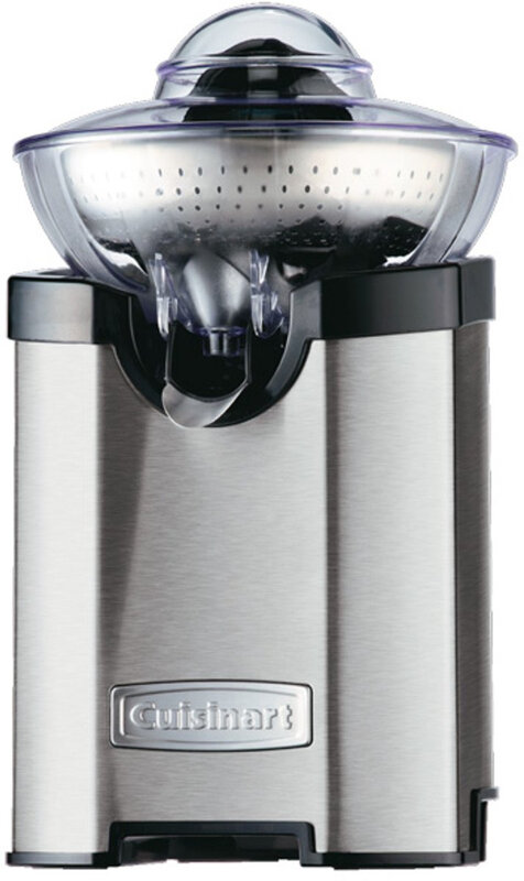 Cuisinart CCJ210E Elektrische Citruspers - 100 W Vermogen - Roestvrijstalen Ontwerp - Extra Brede Tuit - Anti-druppelsysteem - Vaatwasserbestendige Onderdelen
