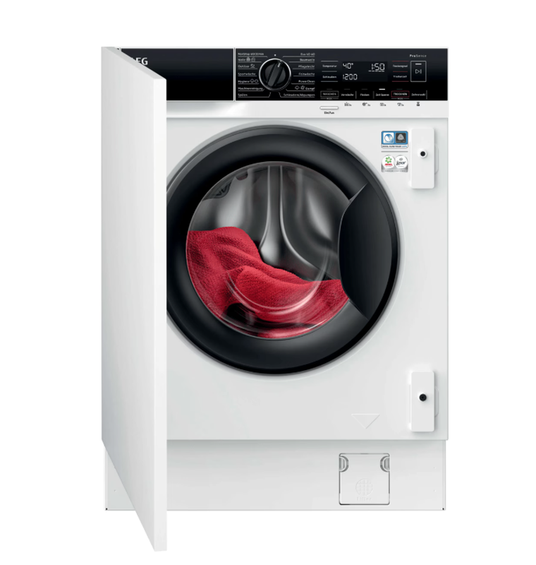 AEG LWR8WI7680 8000 PowerCare Einbau-Waschtrockner, 8 kg Waschen / 4 kg Trocknen, 1600 U/min, WLAN, ProSense, ProSteam, Energieklasse A/D
