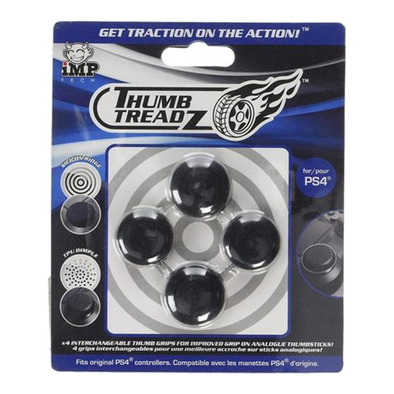 IMP Tech: Thumb Treadz - Thumb Grips (4pcs) - Black (PS4)