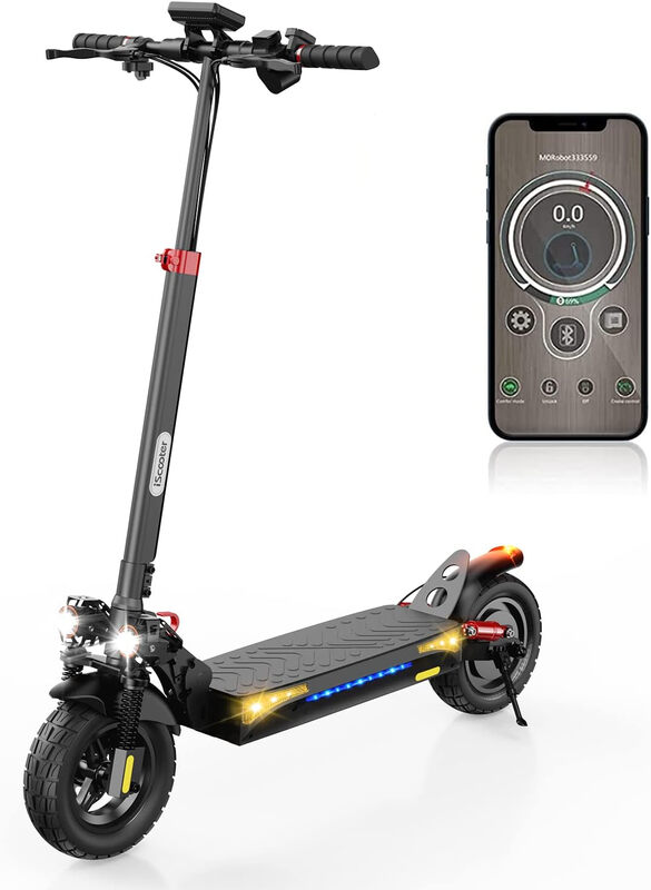 Electric Scooter, iX4 Electric Scooters Adult 10 Inches Off-road Honeycomb Tires, 45