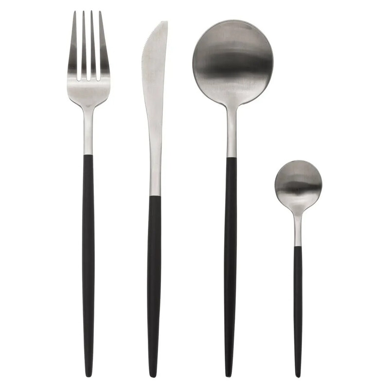 Secret de Gourmet Ida Jeu de 24 couverts en acier inoxydable