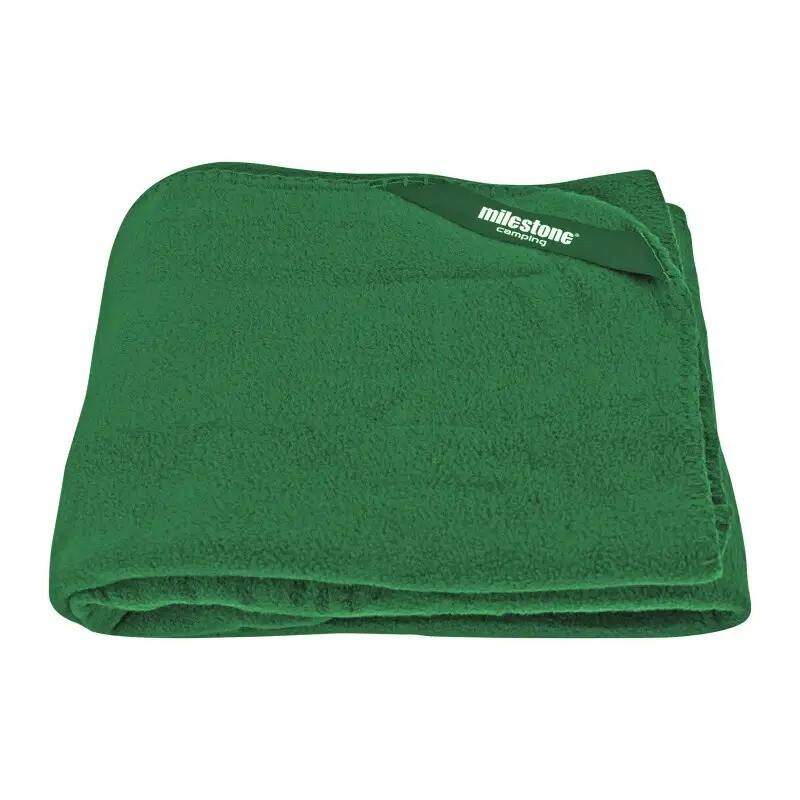 Milestone Camping Thermal Blanket Fleece 200Gsm Evergreen 120X150cm