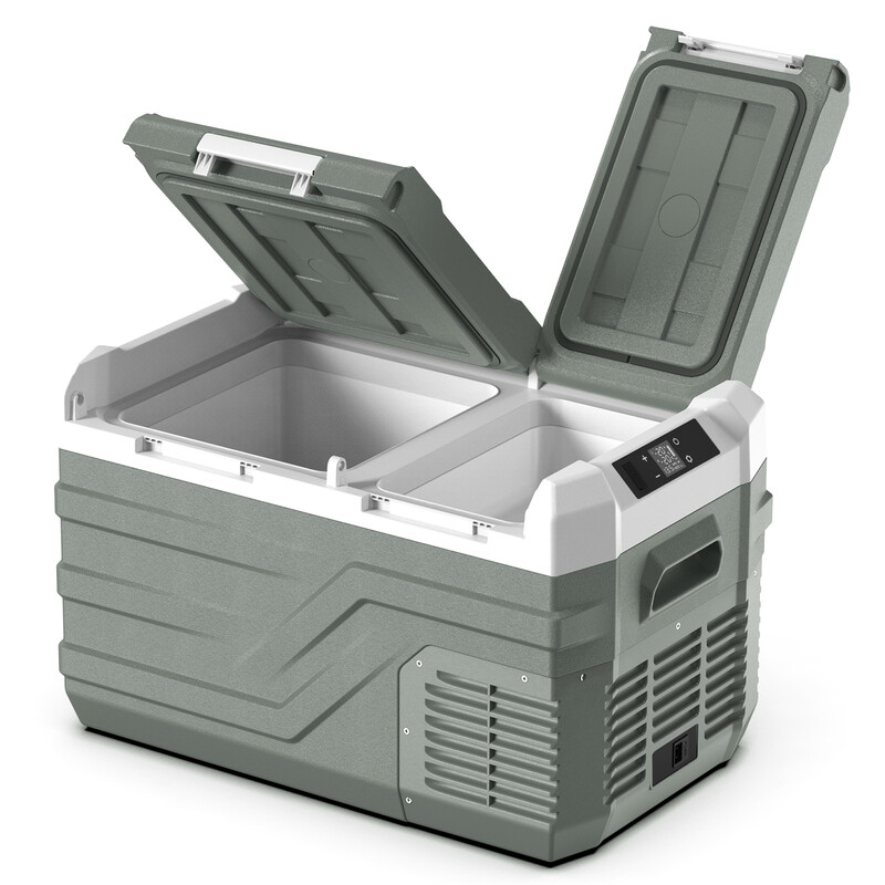 Alpicool NLS35 tragbarer Kühler, 23 L, 12V/24V, 100-240 V, Temperaturbereich -20–20 °C, tragbarer Kühlschrank, Elektro-Kühlerbox für Auto, Camping und Reise, Dual-Zone, [Energieeffizienzklasse C]