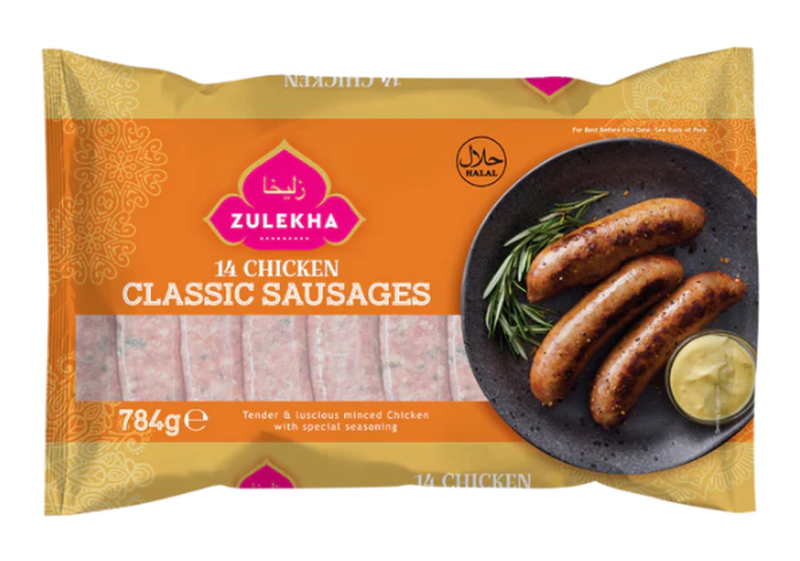 Zulekha 14 Chicken Sausage Classic 784g