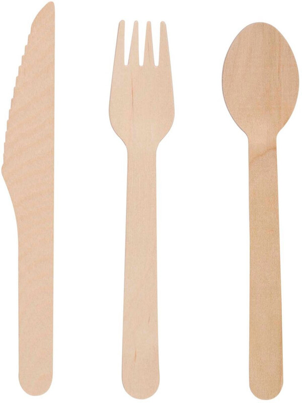 Alpina Houten bestekset - 24 stuks, Bruin