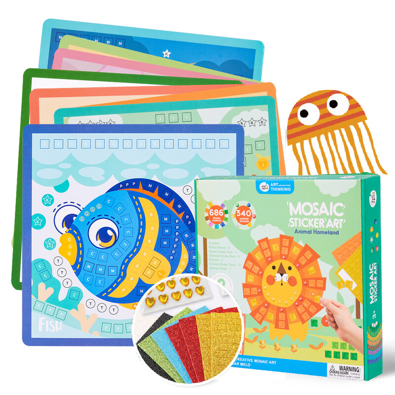 Mosaic Sticker Art-Animal Homeland