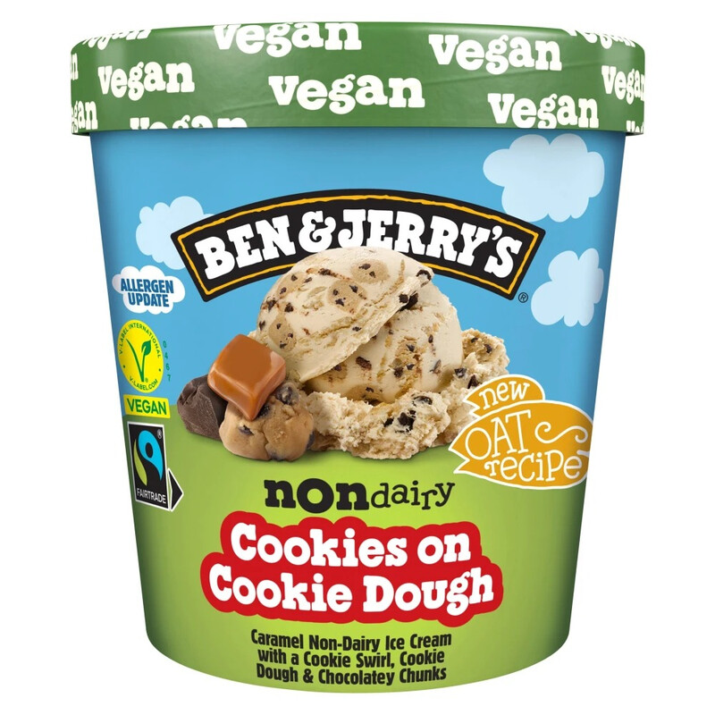 Ice Cream Tub Non Dairy Cookies on Cookie Dough 465ml