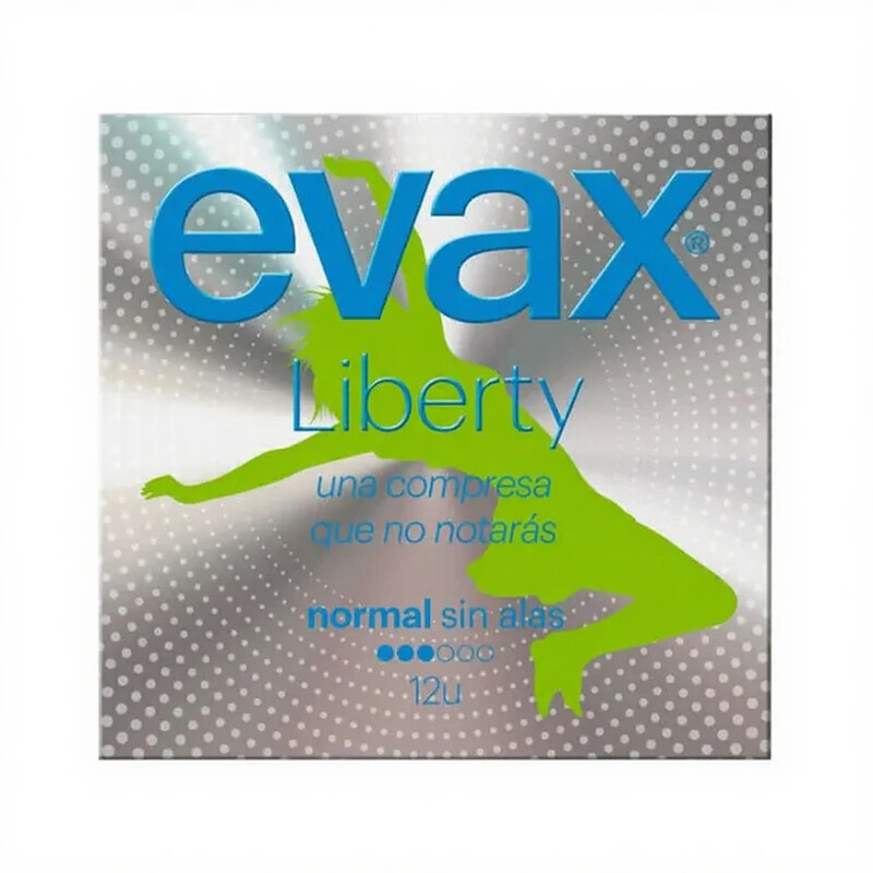 EVAX Liberty - Serviettes Hygiéniques Avec Ailettes Normal - Lot de 12 unités