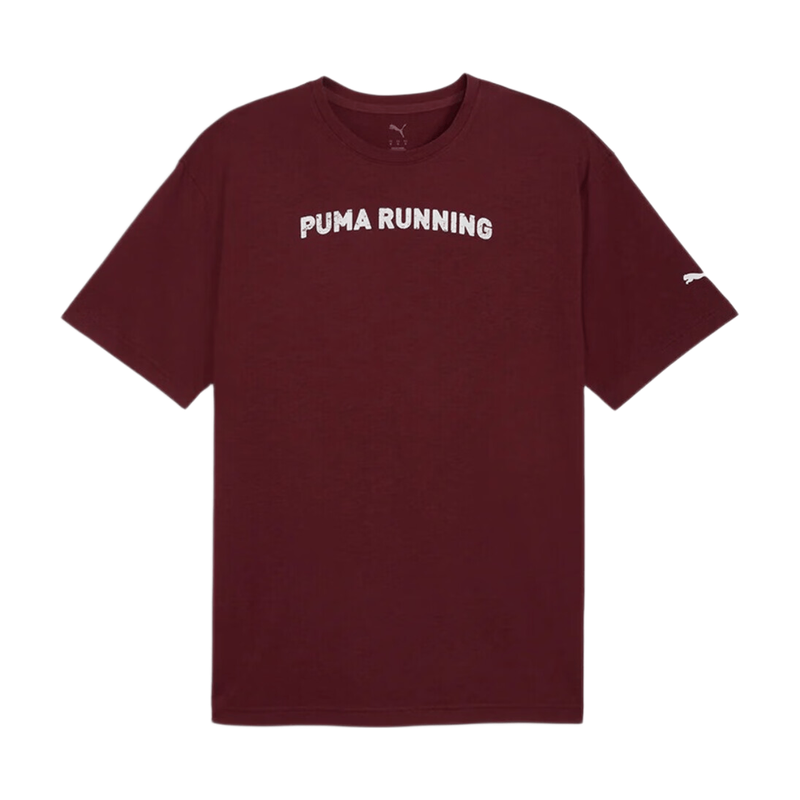 Puma Men's Run Graphic Tee Oversized - Ruby Shimmer