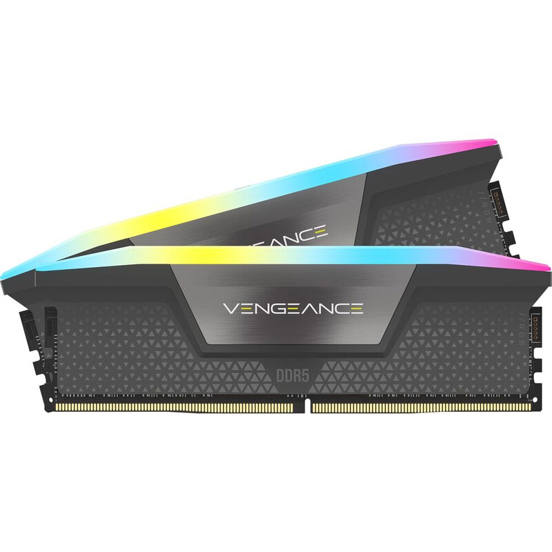 CORSAIR VENGEANCE RGB DDR5 32GB (2 x 16GB) DDR5 6000 CL30-36-36-76 1.40V Intel XMP & AMD EXPO - GREY