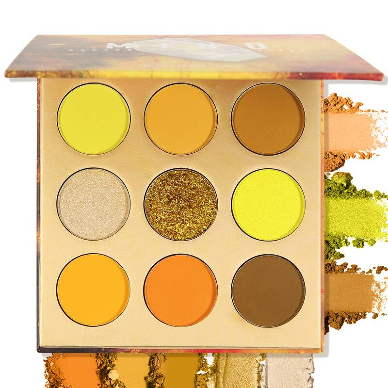 docolor 9-farben Edelstein-Lidschattenpalette - gelb