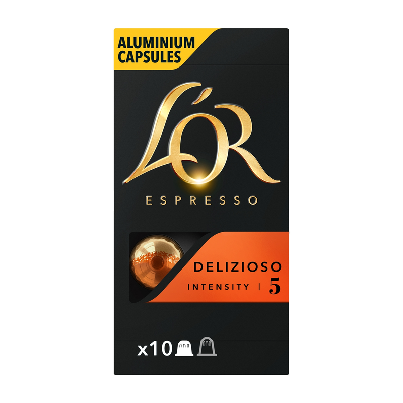 Café Capsules Delizioso Intensité 5 Compatibles Nespresso 'or La Boite De 10 Capsules - vue 1