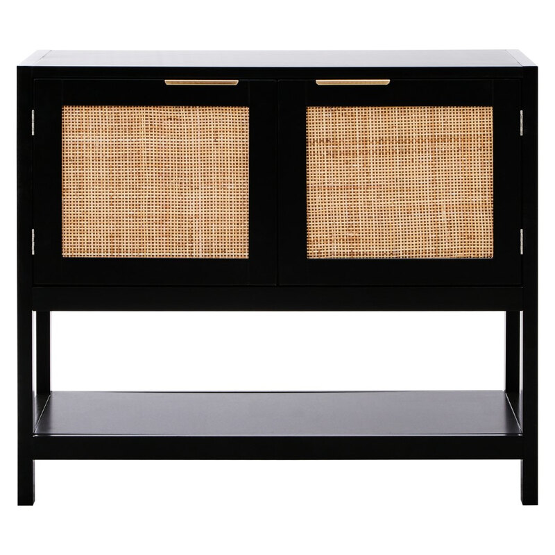 Sideboard Sherman Black/Rattan