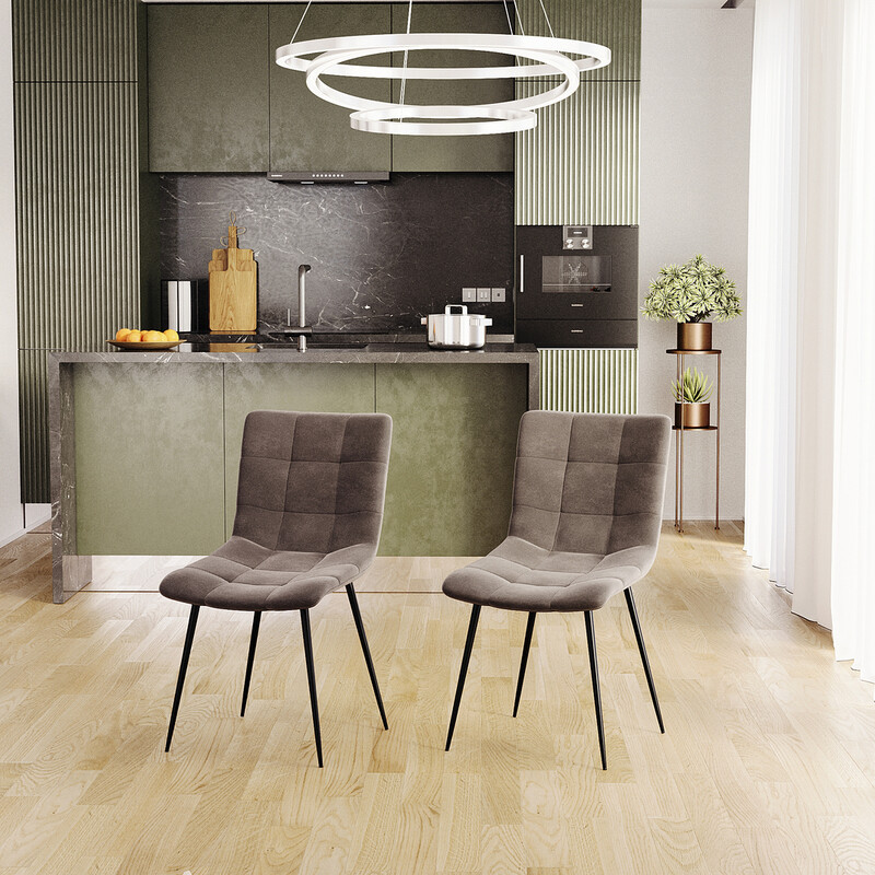 Dining Chairs Richton Charcoal 2pcs