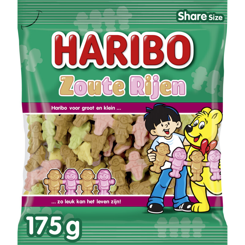 Haribo Zoute Rijen - 175 g