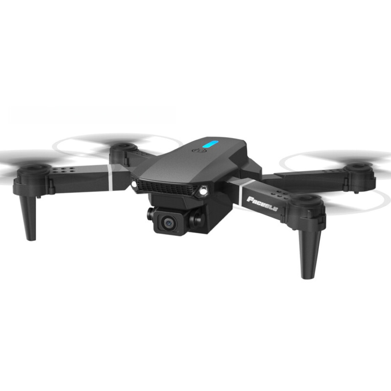 Facegle E88 Drohne mit optischer Stabilisierung und barometrischem Druck, leichten Faltbaren Gehäuse, Front-LED-Licht, 360° automatischer Rolle - ideal für Anfänger (FPV Mini-Drohne FPV) (Schwarz)