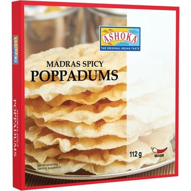 ASHOKA Poppadoms Madras Pittig 112G