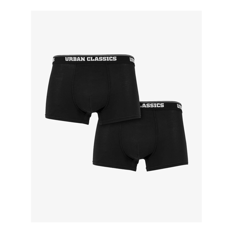 Urban Classics Modal boxershortjes 2-pack - ondergoed - onderbroeken - zwart - XL