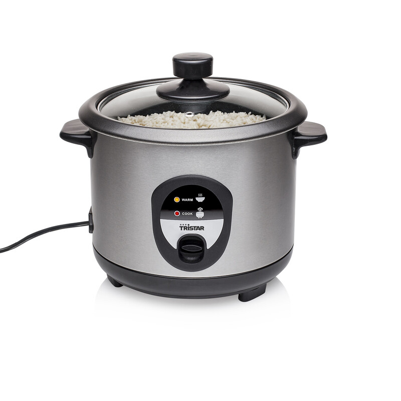 Tristar Rice Cooker - 1L, 400W, Stainless Steel, RK-6126BS
