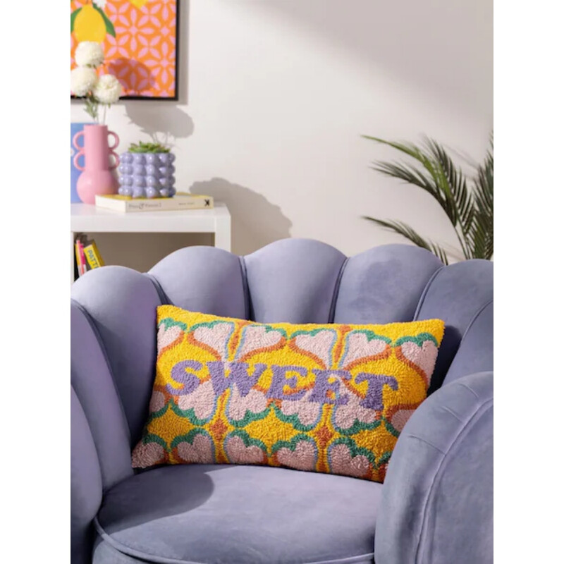 Cushion Sweet Rectangle Knitted Multicoloured 30x50cm