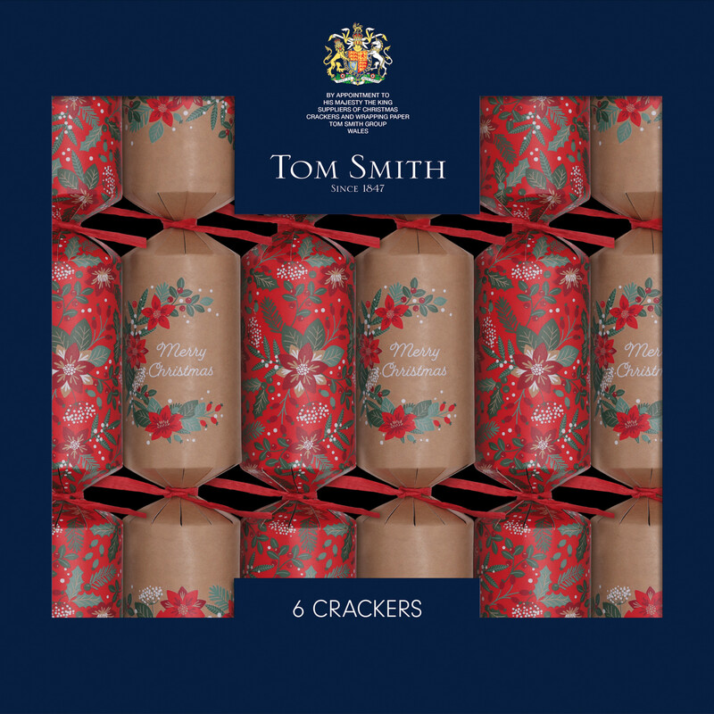 Festive Evergreen Haven FSC Christmas Crackers, Pack of 6, 14in
