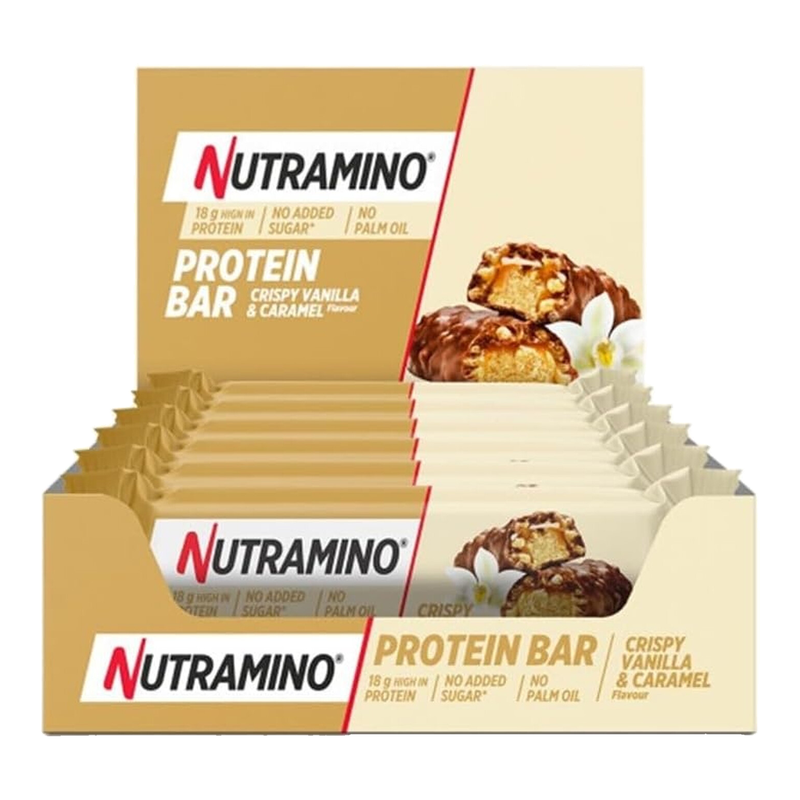 Nutramino Eiwitreep 12 x 55 g Krokante vanille&karamel