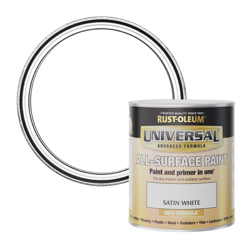 UNIVERSAL ALL-SURFACE PAINT SATIN WHITE 750ML