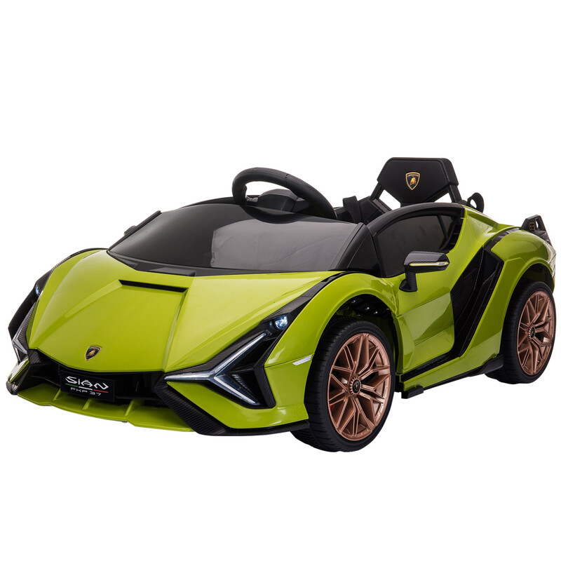 370-171V70GN HOMCOM Lamborghini Sian Licensed 12V Electric Car for Kids 2 Motors Toy