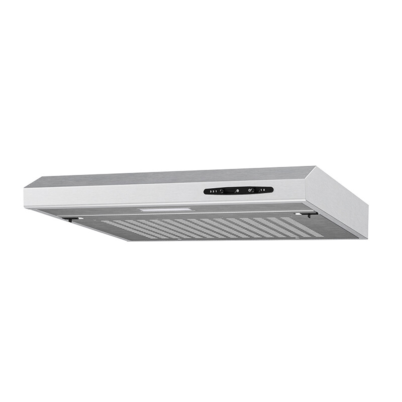 Heinrich's HDU 7620 Edelstalen afzuigkap onder de kast 60 cm breedte 3 vermogensstanden 212 m³/h luchtstroom roestvrij staal 87 W ledverlichting energieklasse C inclusief koolstoffilter