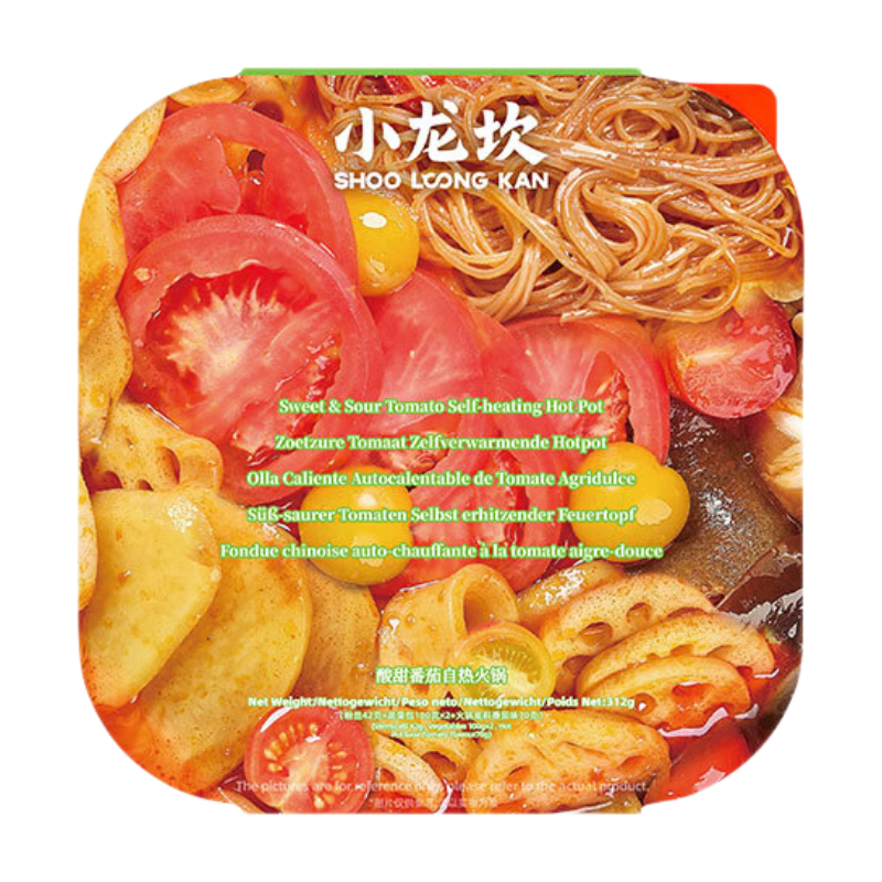 Shoo Loong Kan zelfverwarmende hotpot met groenten, zoete en zure tomatensmaak, 312 g