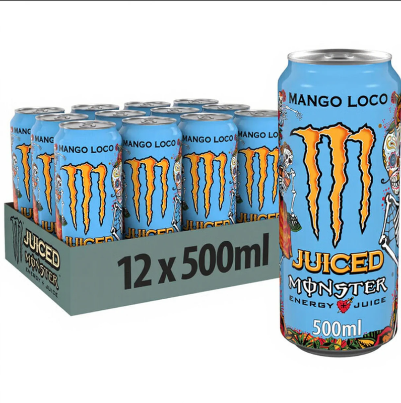 MONSTER ENERGY sap Mango Loco - 12 x 500 ml