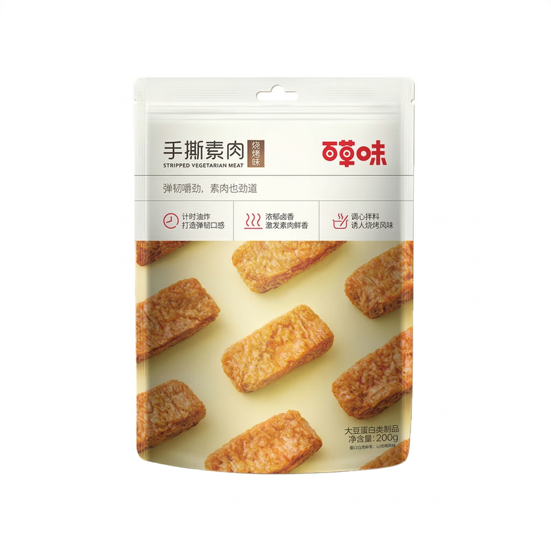 Be&Cheery Hand-Torn Vegetarian Meat (Barbecue Flavor) 200G