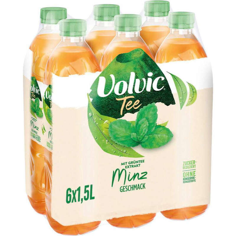 Volvic Grüner Tee Minze 6 x 1,5 L