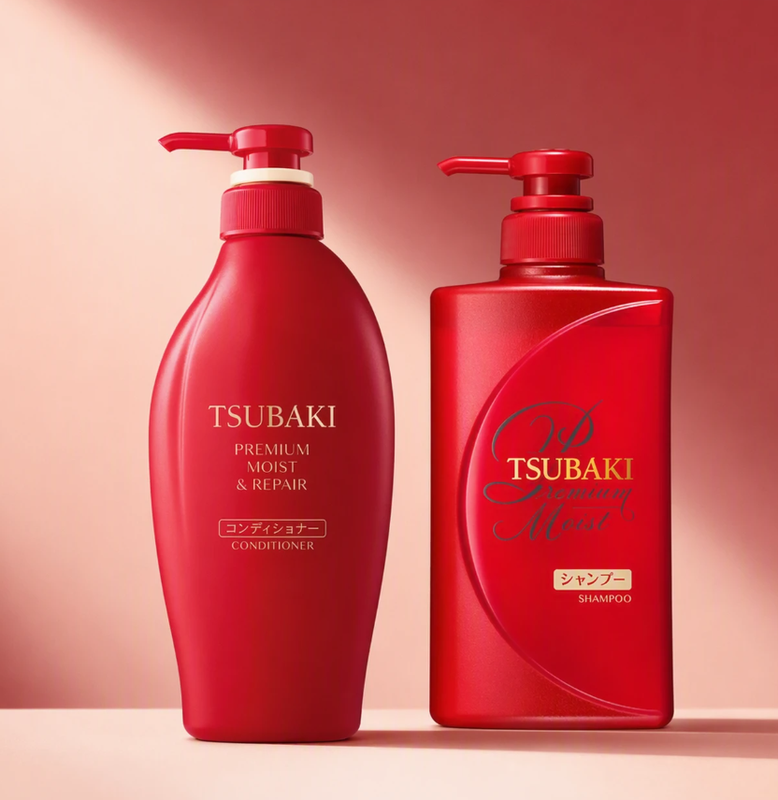 [Bestes Angebot] TSUBAKI Premium Shampoo & Conditioner Set: Feuchtigkeit & Reparatur 490 ml + 490 ml